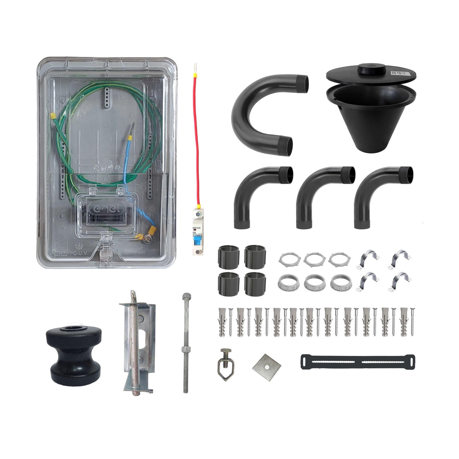 Kit Caixa de Medição Monofásico 1 Caixa MRL0927 Padrão Forte