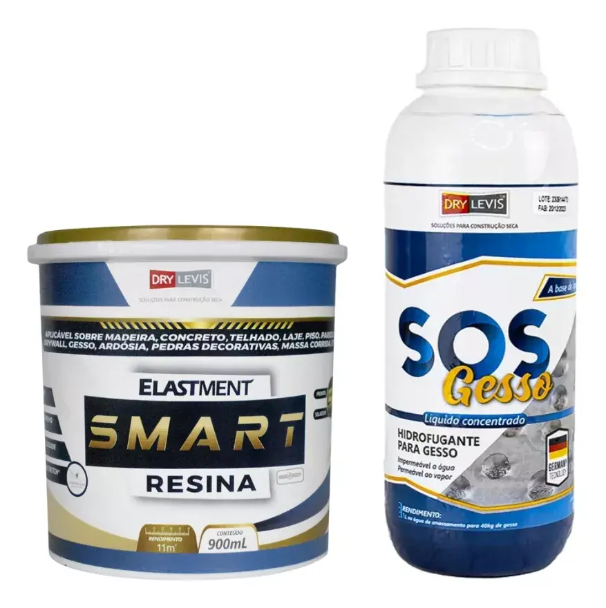 Sos Hidrofugante Para Gesso 1l + Smart Resina 900ml