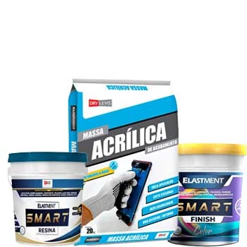 Kit Umidade C3 - Smart Resina 3,6l + Massa Acrílica 20kg - Smart Color Fosco 3,6l