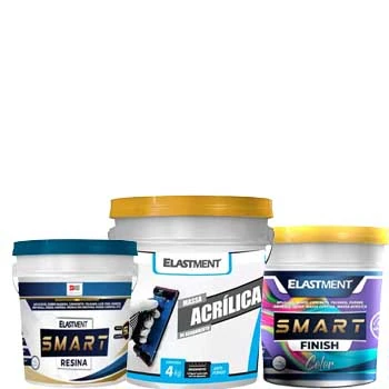 Kit Umidade C2 - Smart Resina 900ml + Massa Acrílica 4kg + Smart Color Semi Brilho 3,6l