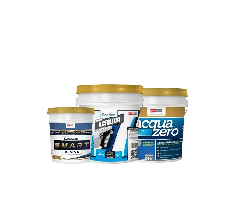 Kit Umidade P - Smart Resina 900ml + Massa Acrílica 4kg + Manta Elástica Acqua Zero 4kg