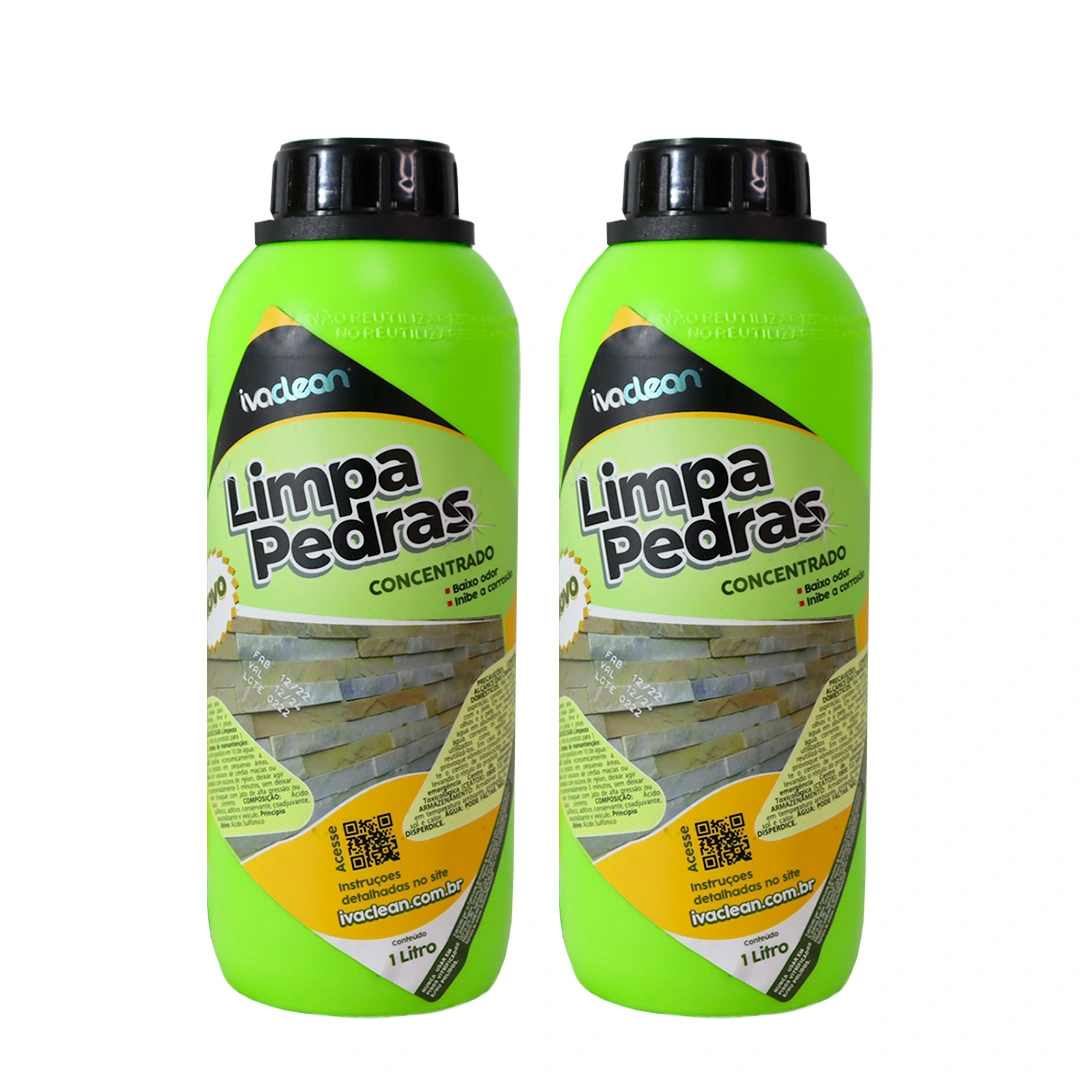 Kit Limpa Pedras Biodegradável Ivaclean 1l - 2 Unidades