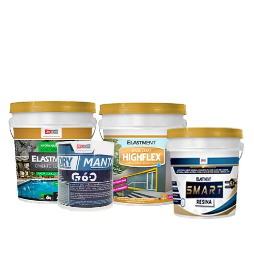 Kit Laje 2 - Cimento Elástico 20kg + Drymanta 10m + Smart Resina 3,6ml + Massa Antitrinca Highflex 4kg