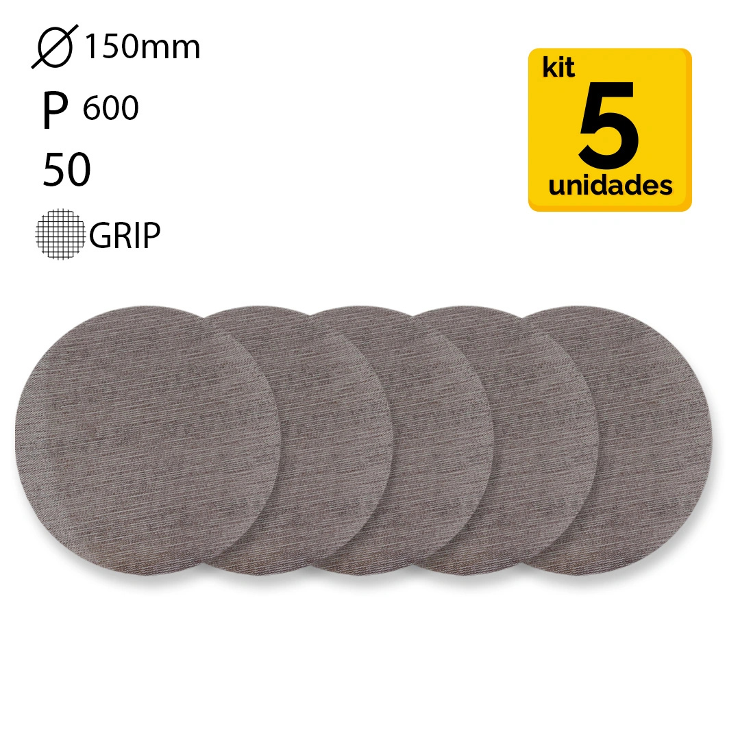 Kit Disco De Lixa Abranet Ace 6 / 150mm P600 Mirka - 5 Unidades