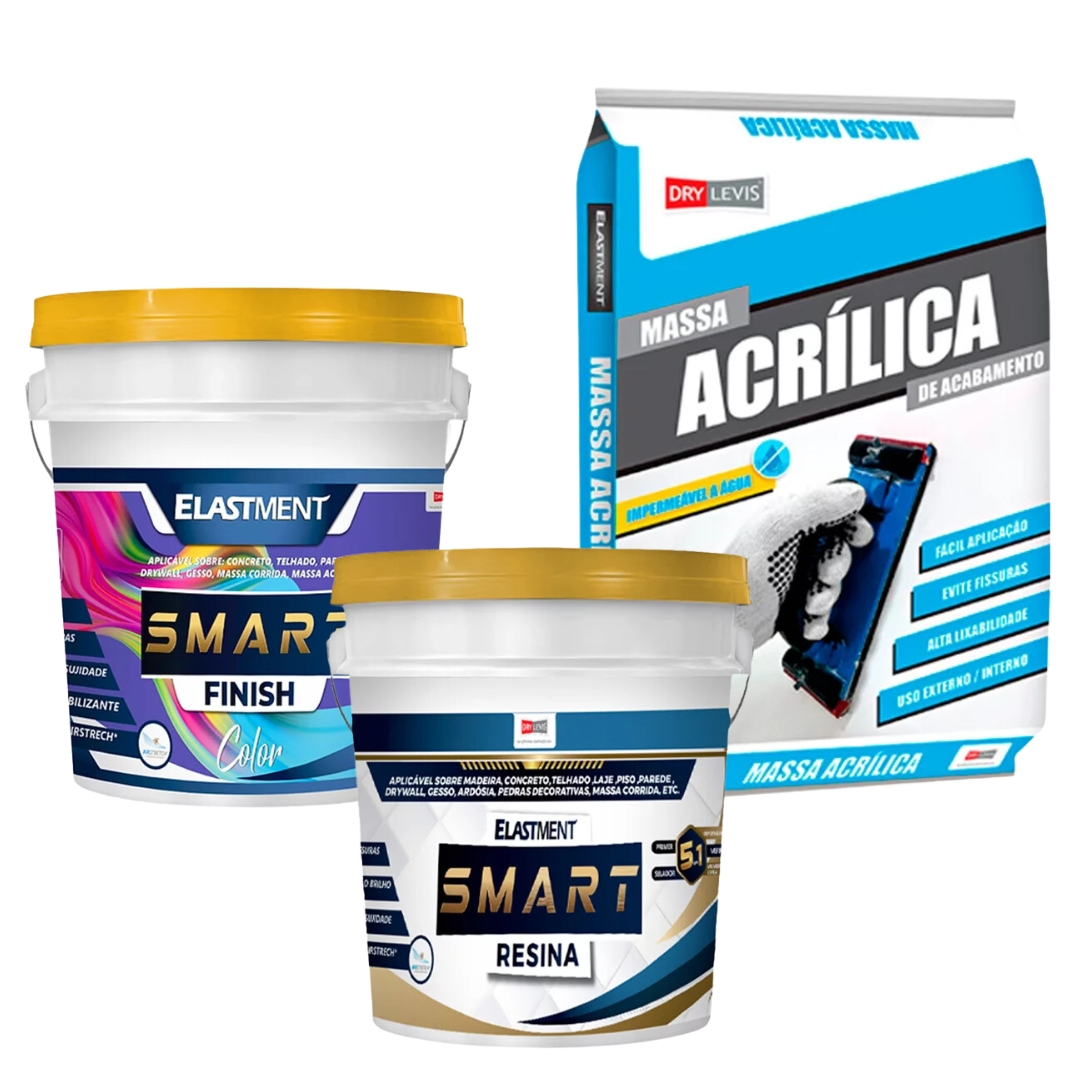 Kit Tratamento De Umidade Para Pressão Positiva C/ Tinta Smart Color Semi Brilho - 20m²