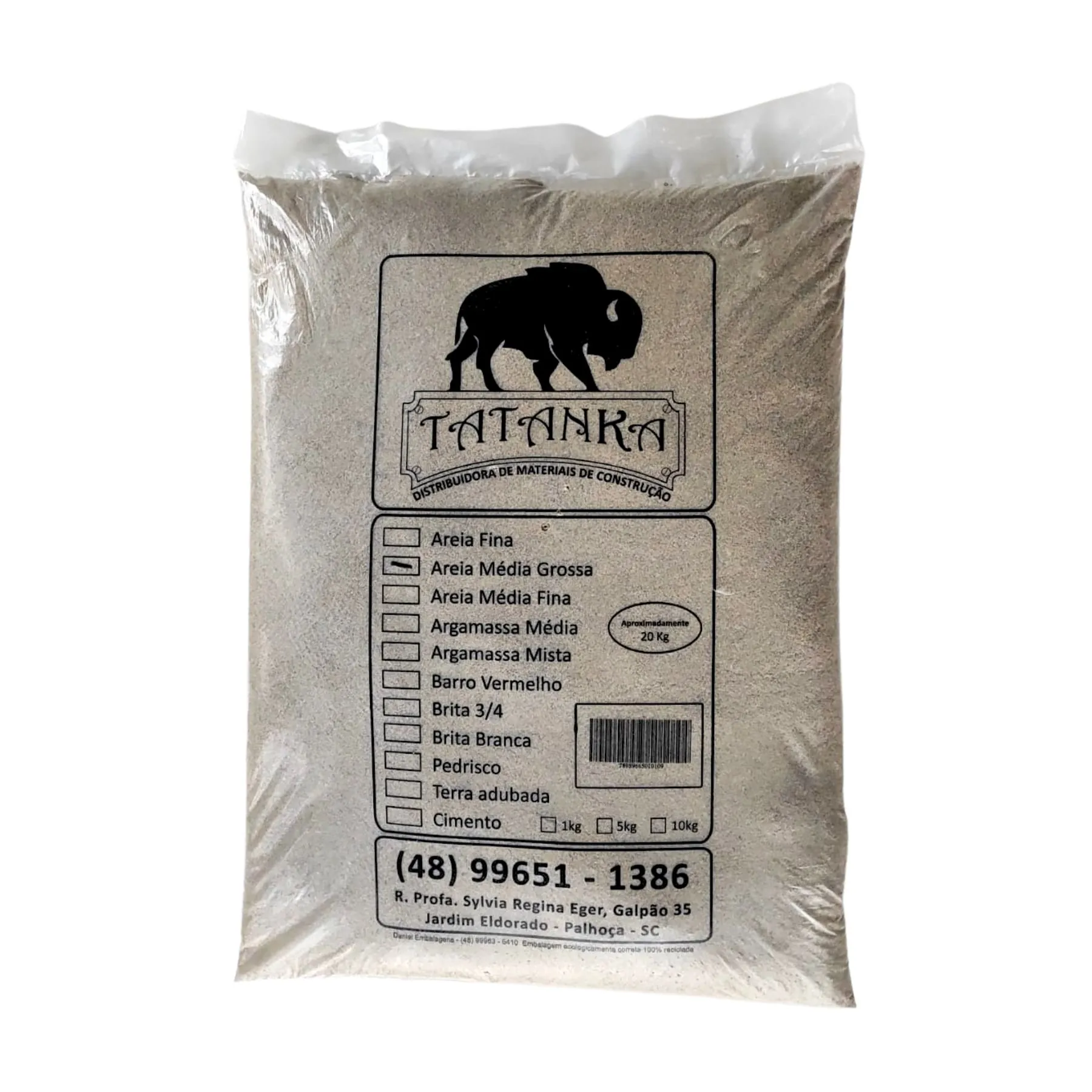 Areia Média Grossa 20kg Tatanka