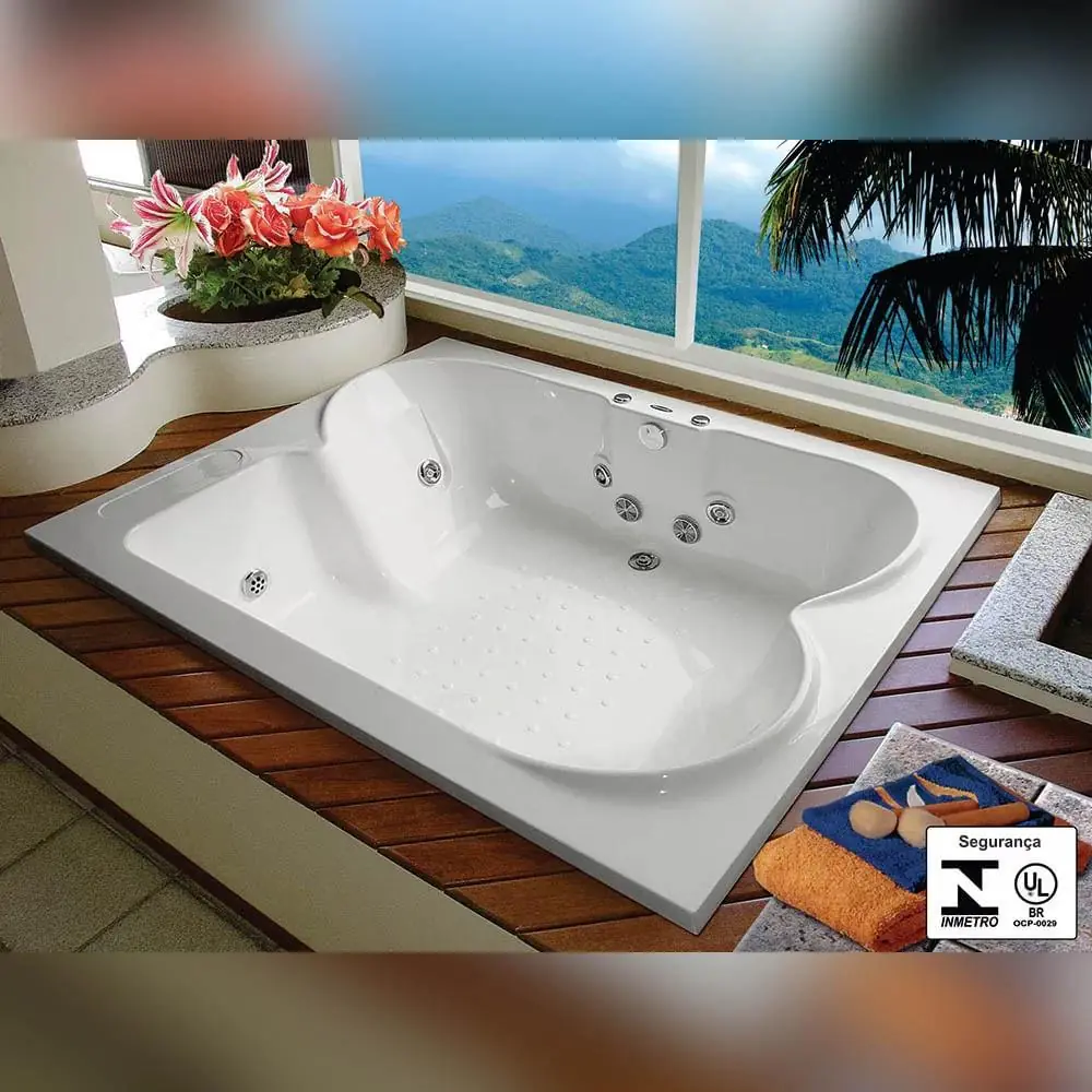 Banheira Marbella 7000 Dupla Slim 184x151x42 A-7 Gel Coat Albacete