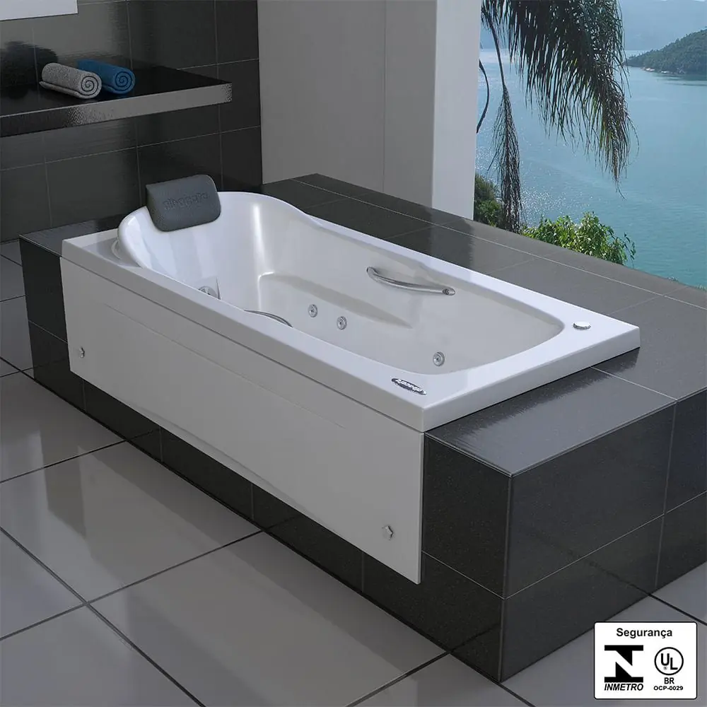 Banheira Córdoba Slim 150x75x40 M Gel Coat Albacete