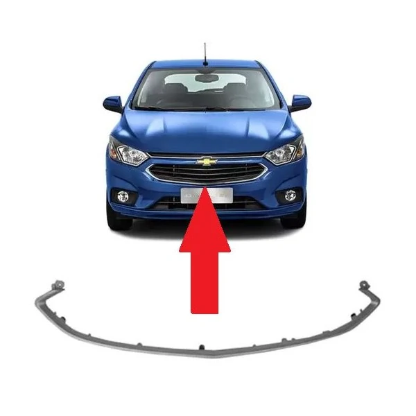 Moldura Inferior da Grade do Radiador CHEVROLET - GM ONIX/PRISMA Cinza - LOMA PLAST LHT3028063