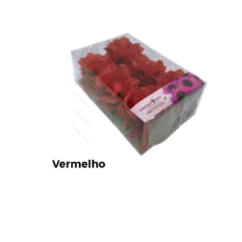 Forminha Seda Flor Lily Vermelho C/30