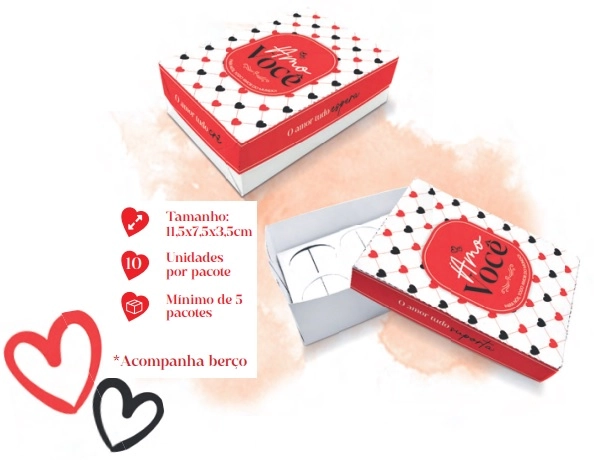 Caixa Brigadeiro 6 Doces Amor Emporio Box
