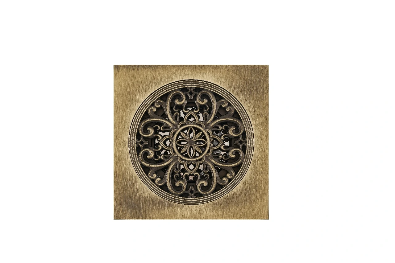 Ralo Latão Vintage Retrô Mandala 15x15 Bronze