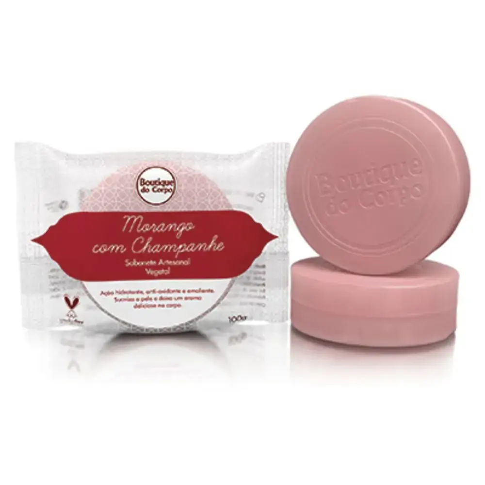 Sabonete Morango Com Champagne 100g Boutique Do Corpo