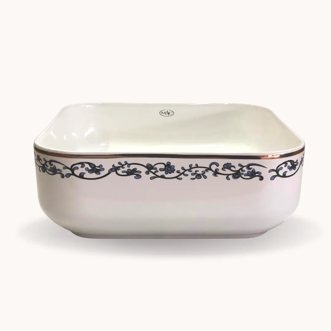 Cuba Sobrepor Quadrada Porcelana Vintage Retrô Provençal 40x40