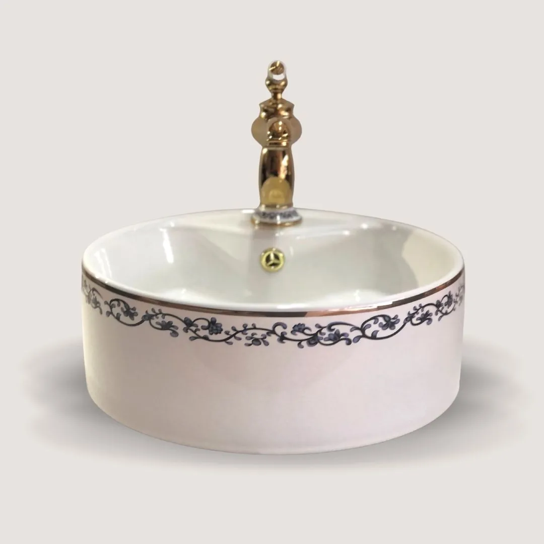 Cuba Sobrepor Porcelana Vintage Provençal Flores 40x40x14cm
