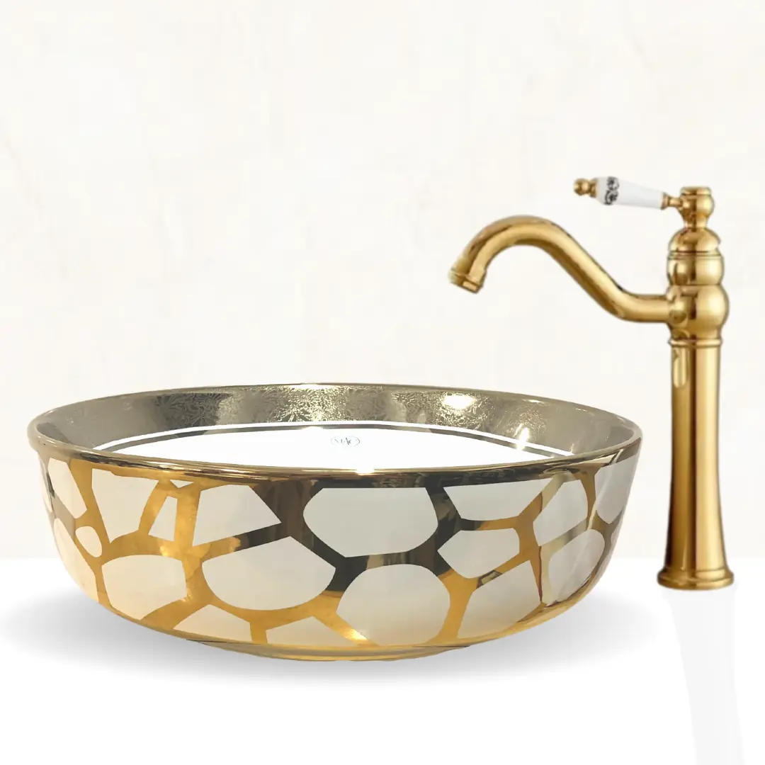 Cuba Sobrepor Porcelana Vintage Retrô Craquelada Ouro Luxo