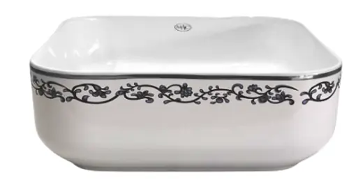 Cuba Sobrepor Quadrada Porcelana Vintage Provençal Cromada