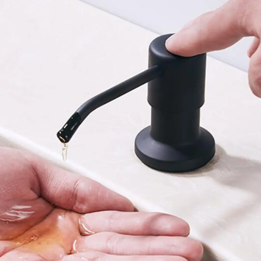 Dispenser De Pia Para Detergente Preto Óleo 350ml