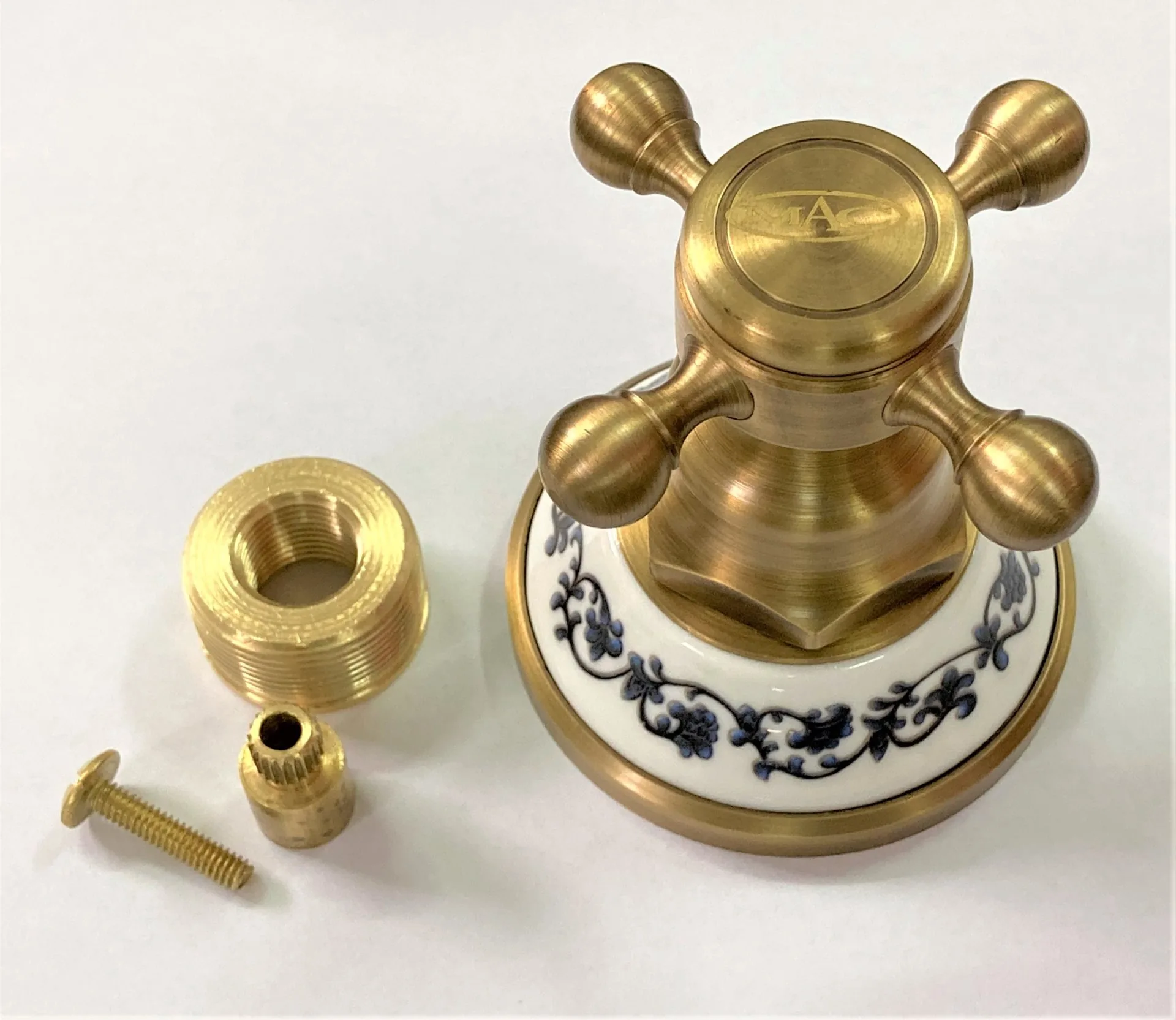 Acabamento Registro para Linha DECA 1/2"e 3/4" Bronze com Porcelana 60138BP