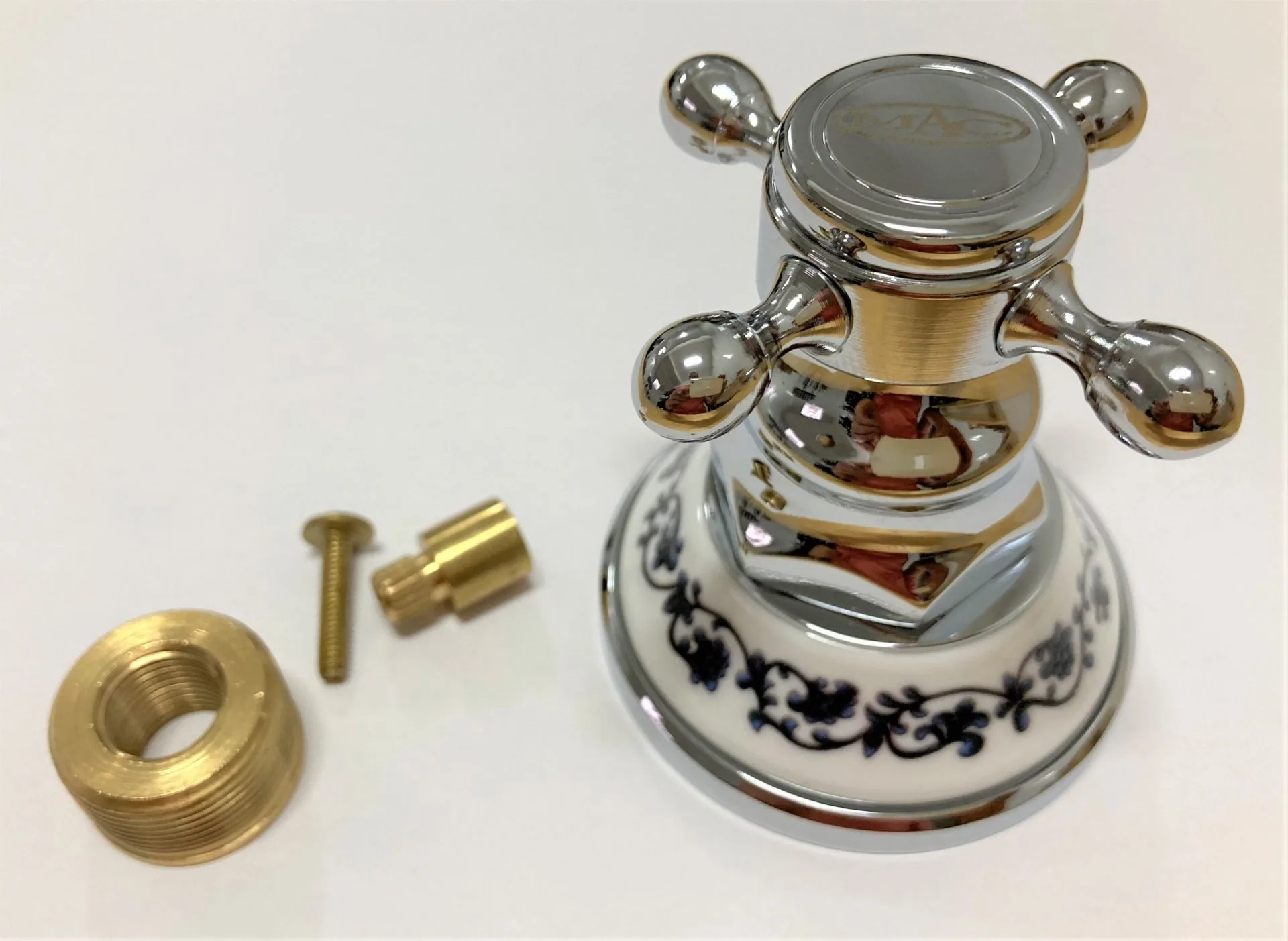 Acabamento Registro para Linha DECA 1/2"e 3/4" Cromado com Pocelana 60138CP