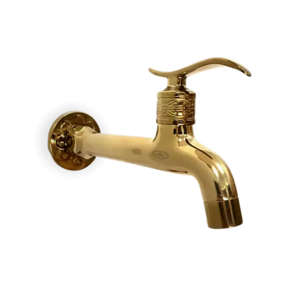 Torneira de Parede Vintage Retrô Colonial Dourado