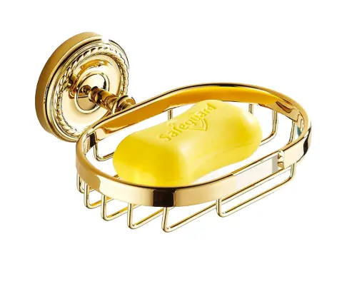 Saboneteira Vintage Retrô Dourado Ouro 80304G