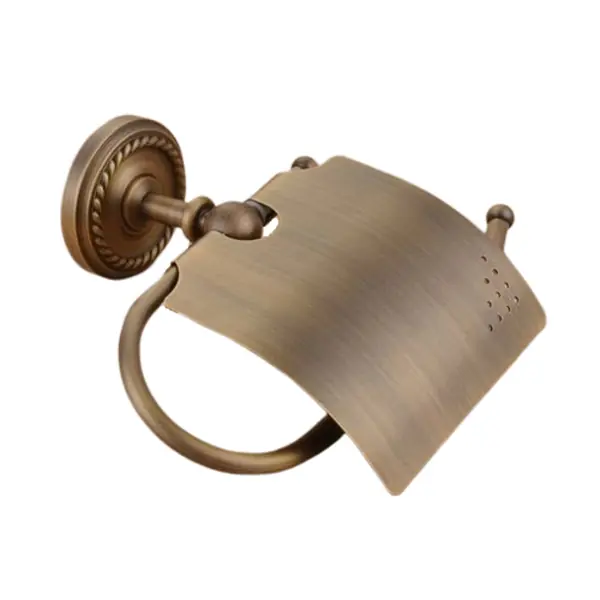 Papeleira de Banheiro Vintage Bronze Antigo