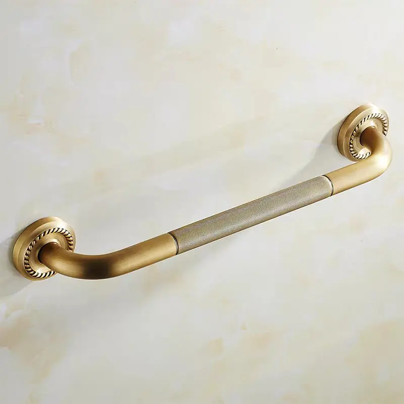 Barra De Segurança Vintage Bronze Antigo Latão Maciço 50cm 015F