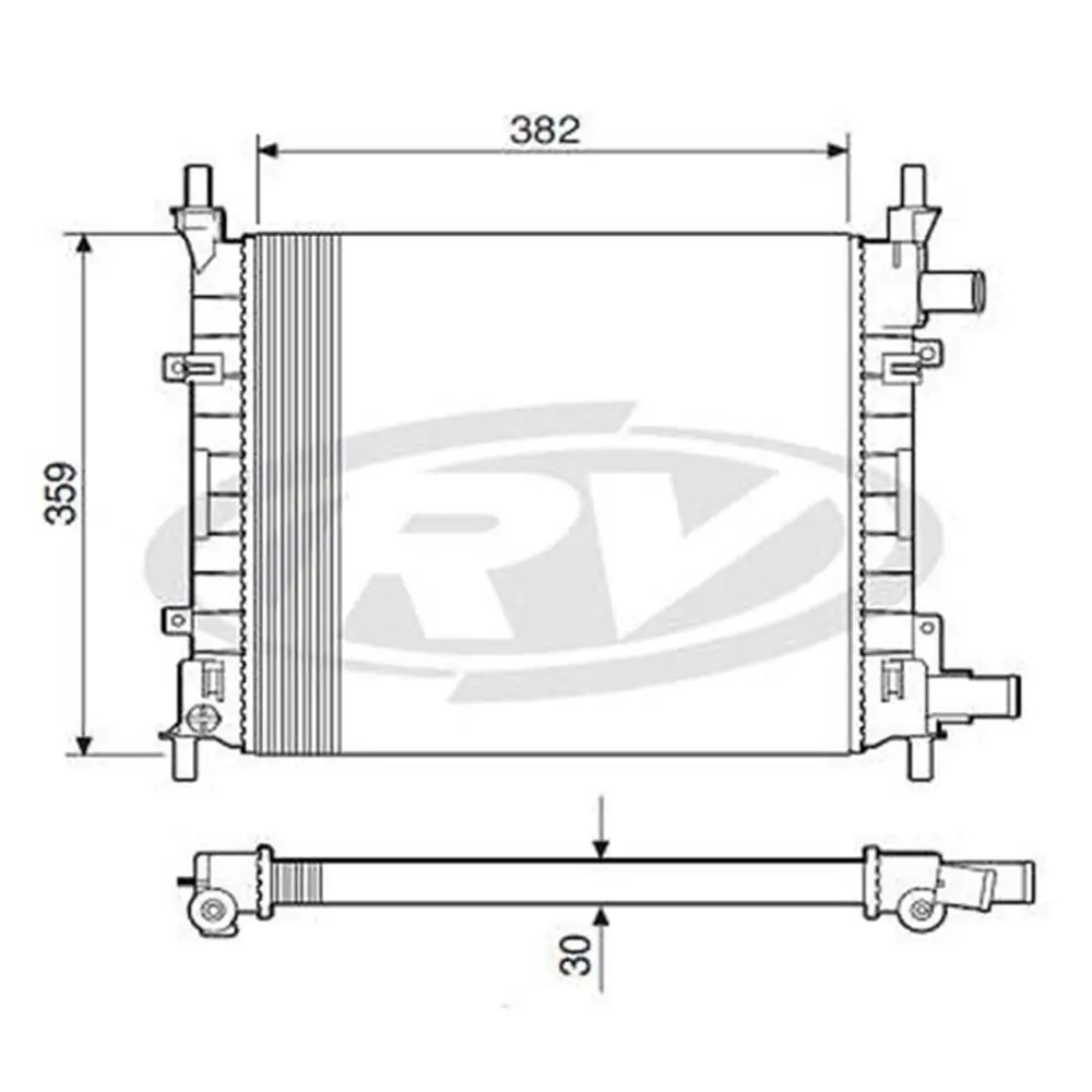 Radiador de Água FORD KA sem Ar-condicionado - VISCONDE 12585