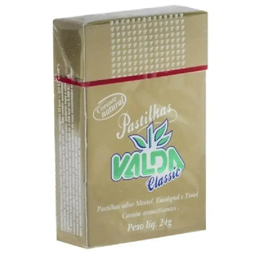 Pastilhas Mentol, Eucaliptol E Timol Valda Classic Caixa 24g