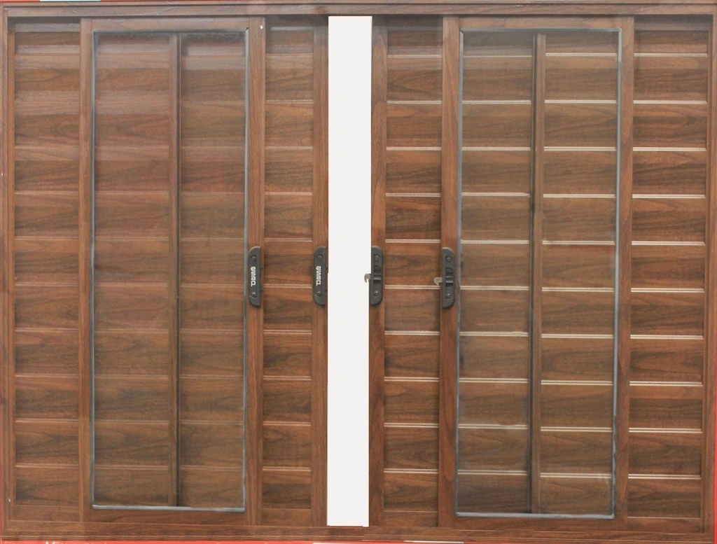 Veneziana Alumínio Madeira 06 Folhas - Linha Sublime Medidas:1,00x1,80;size:1,00x1,80