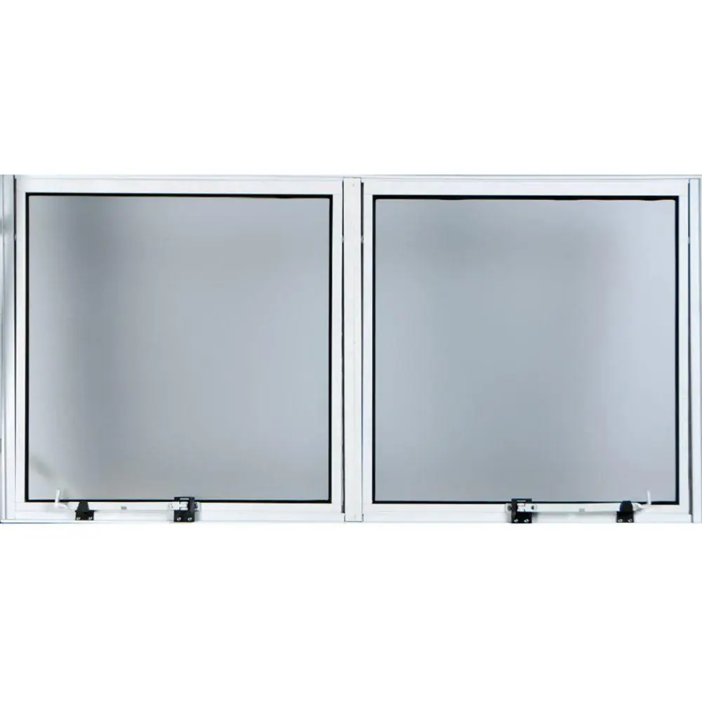 Maxim-ar De Alumínio 2°seções Abertura De 45° Vidro Mini Boreal 0,60 X 1,20 Cor Branco Linha Econ