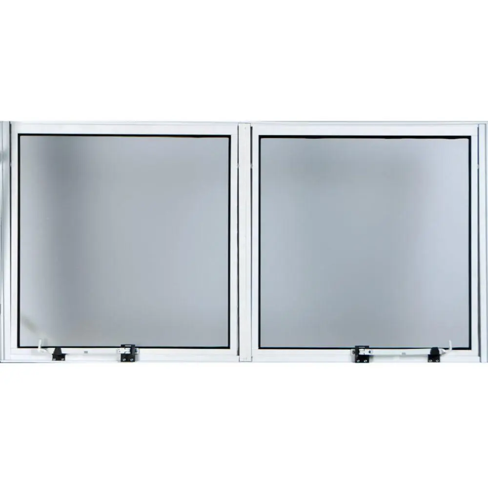 Maxim-ar De Alumínio 2°seções Abertura De 45° Vidro Mini Boreal 0,80 X 1,20 Cor Branco Linha Econ