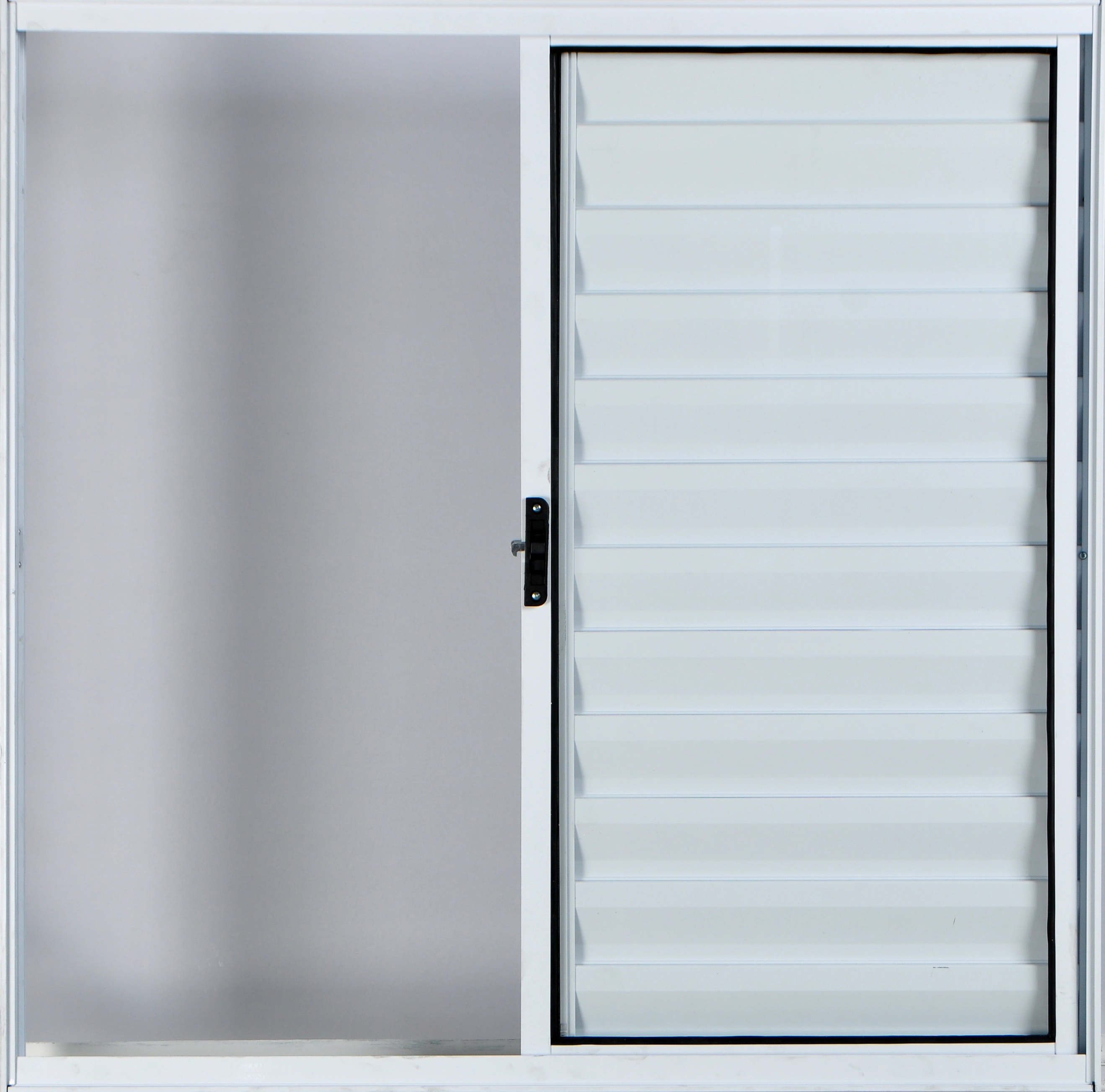 Janela Veneziana De Alumínio 3 Folhas 1,00 X 1,50 Sem Grade Cor Branco Linha All Modular