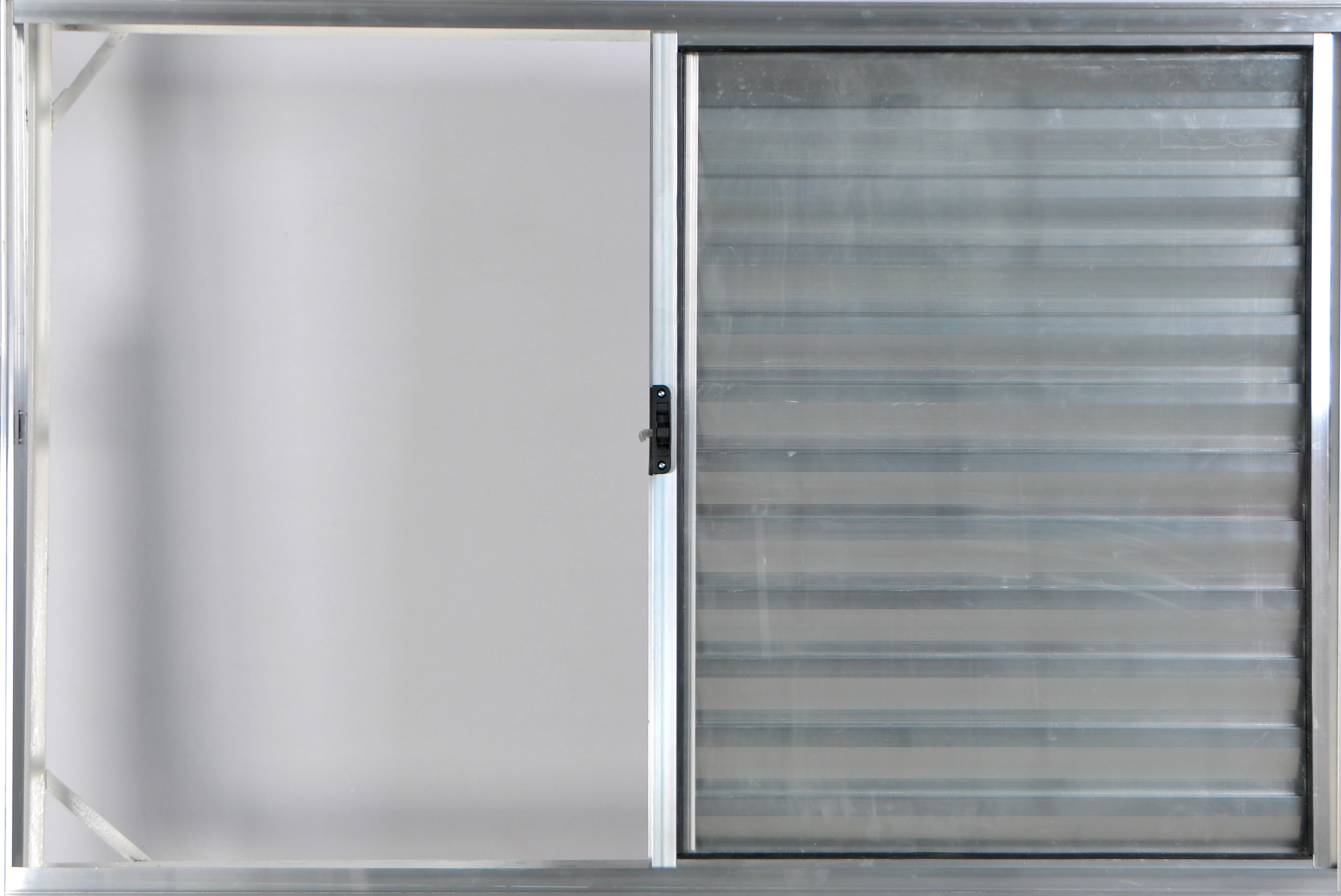 Janela Veneziana De Alumínio 3 Folhas 1,00 X 1,50 Sem Grade Cor Brilhante Linha All Modular