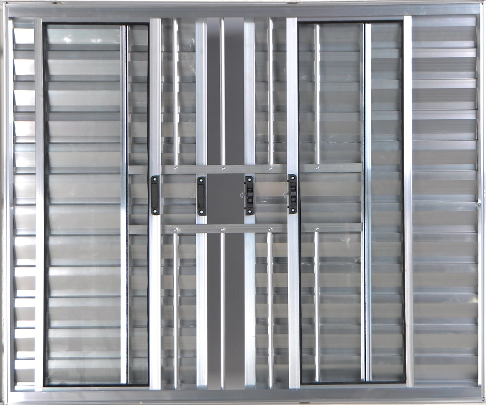 Janela Veneziana De Alumínio 6 Folhas 1,00 X 1,50 Com Grade Cor Brilhante Linha All Modular