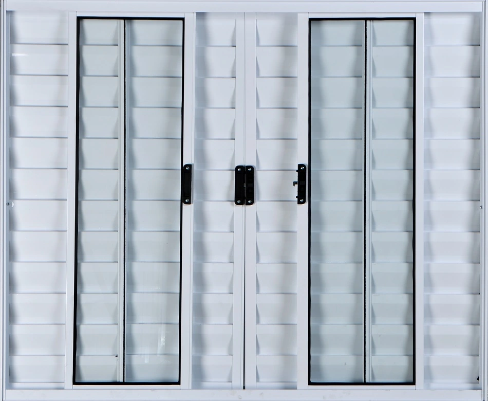 Janela Veneziana De Alumínio 6 Folhas 1,00 X 1,80 Sem Grade Cor Branco Linha All Modular