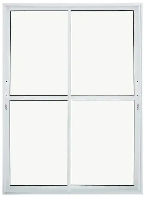 Porta Sacada 2 Folhas Móveis Com Fechadura 2,10 X 1,50 Cor Branco Linha Premium