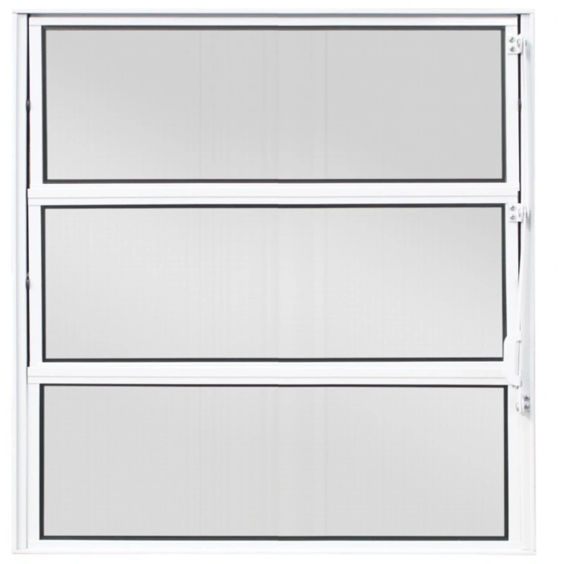 Vitro Basculante De Alumínio 1°seção Vidro Mini Boreal 0,80 X 0,80 Cor Branco Linha Econ