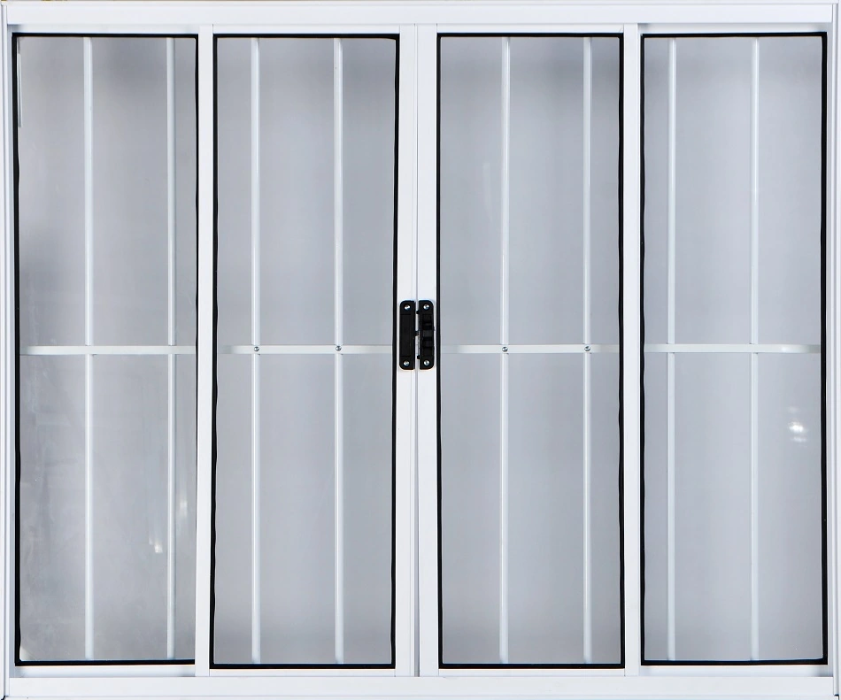 Vitro De Alumínio 4 Folhas 1,00 X 1,20 Com Grade Cor Branco Linha All Modular
