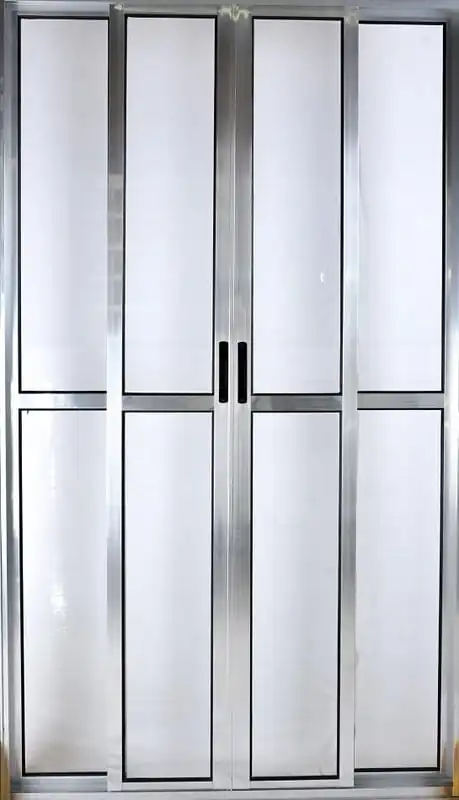 Porta De Aluminio Sacada 4 Folhas Com Fechadura Linha Premium Brilhante