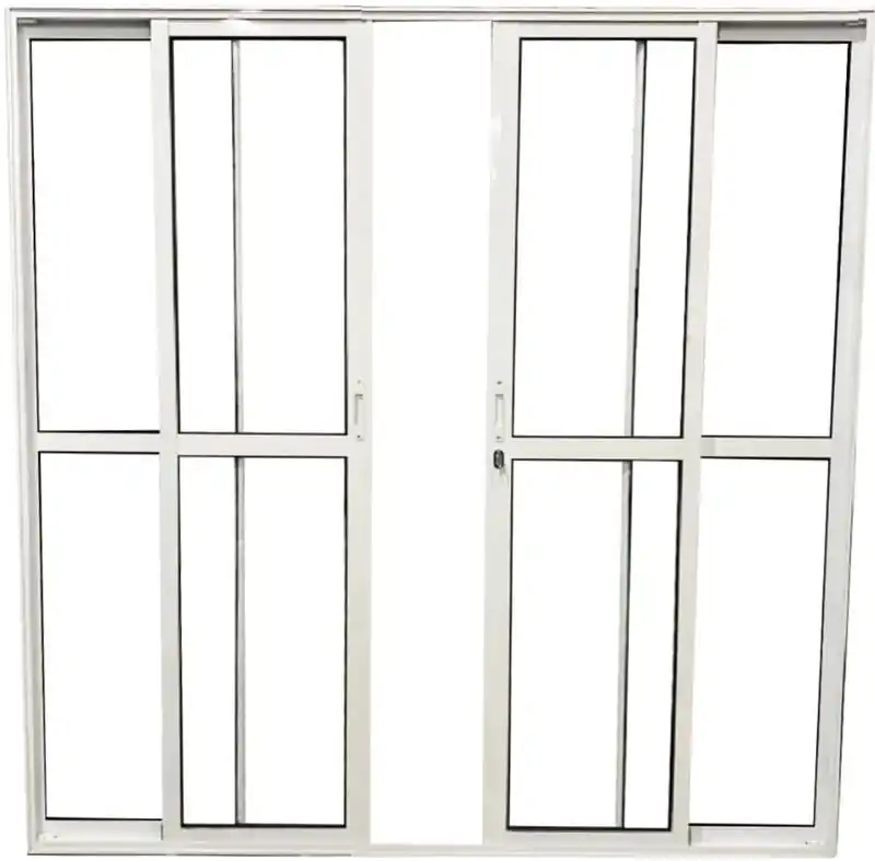 Porta De Aluminio Sacada 4 Folhas Com Fechadura Linha Premium Branco