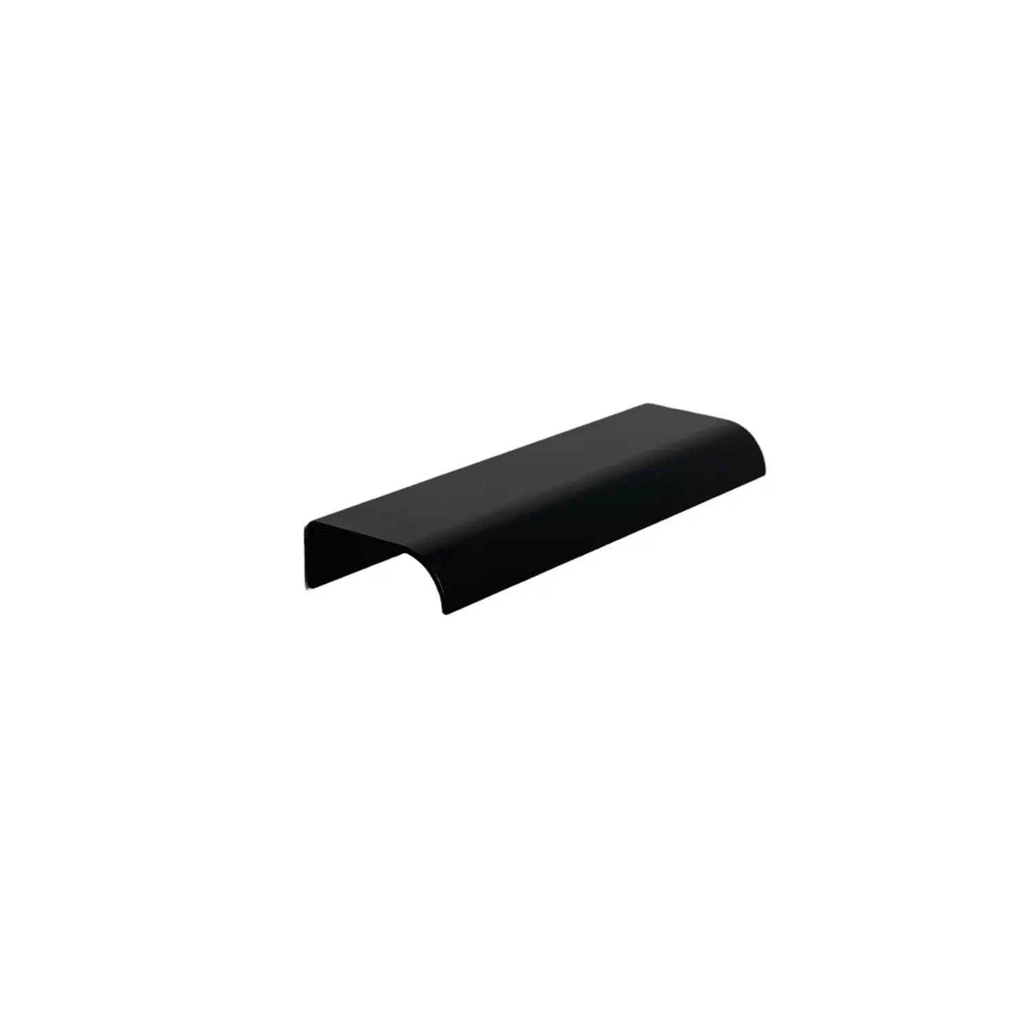 Kit 20 Puxadores De Móveis Wave Reto Preto 125mm Aluminium Preto