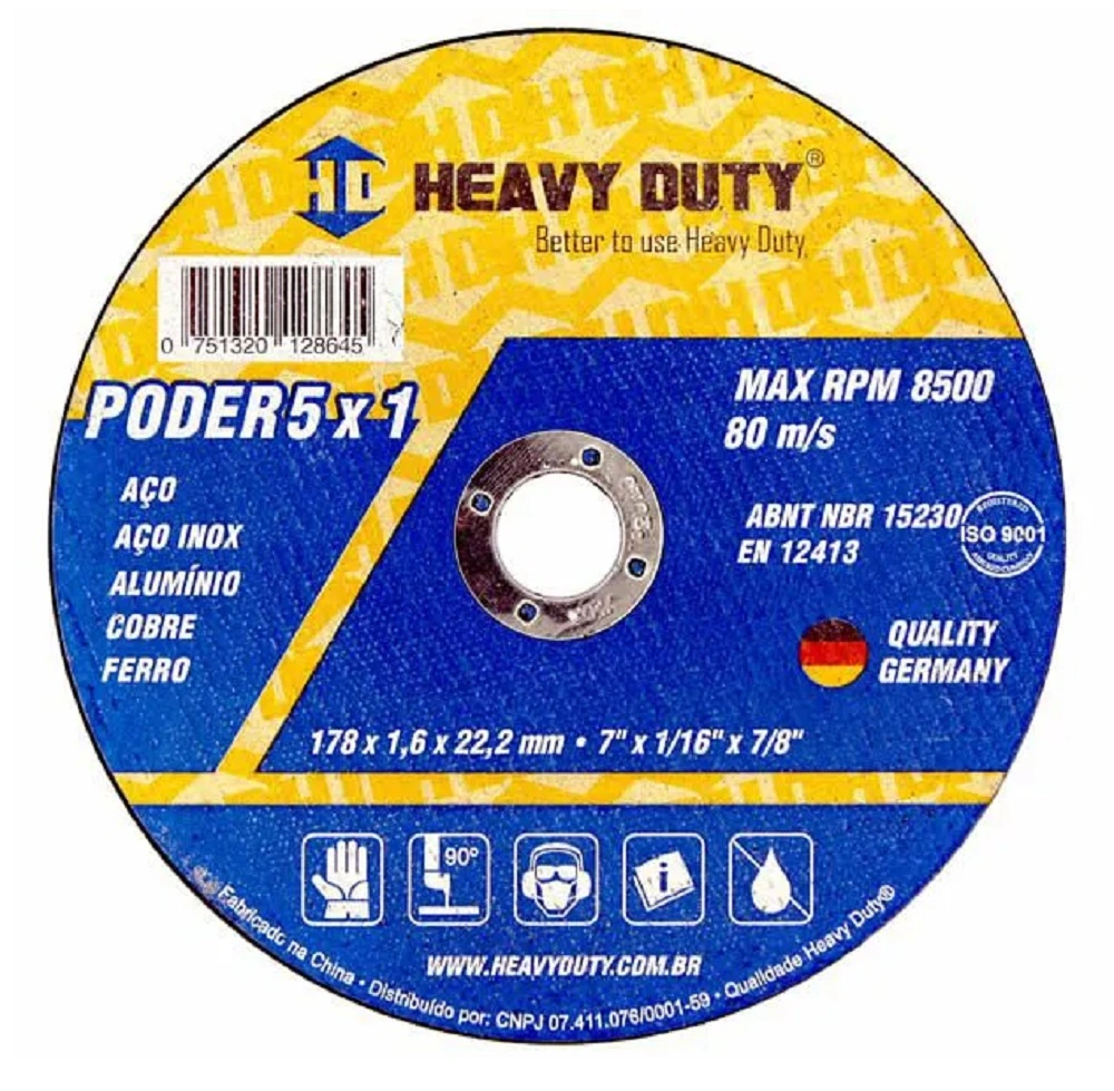 Disco De Corte 5x1 Inox 177,8x1,6x22,2 - 25 Unidades
