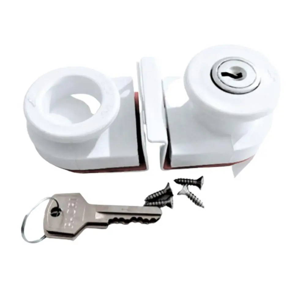 Fechadura De De Sacada Vidro 8 Mm Branco