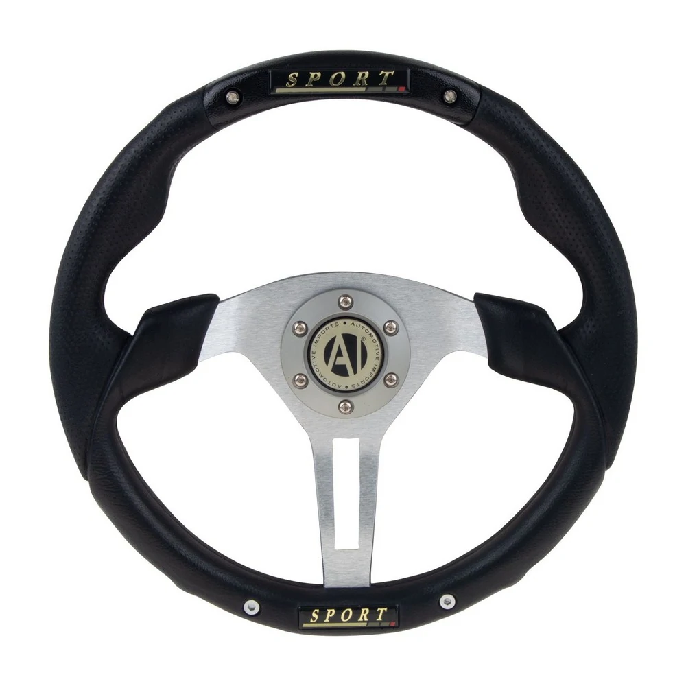 Volante de Direção Espotivo Thundercloud Preto Prata 350mm - AUTOMOTIVE IMPORTS ZN4646032P