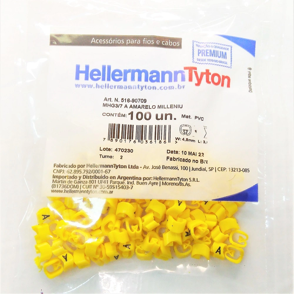 Marcador Anilha P/ Cabos 1,5 A 10 Mm² Mhg3/7 Letra A