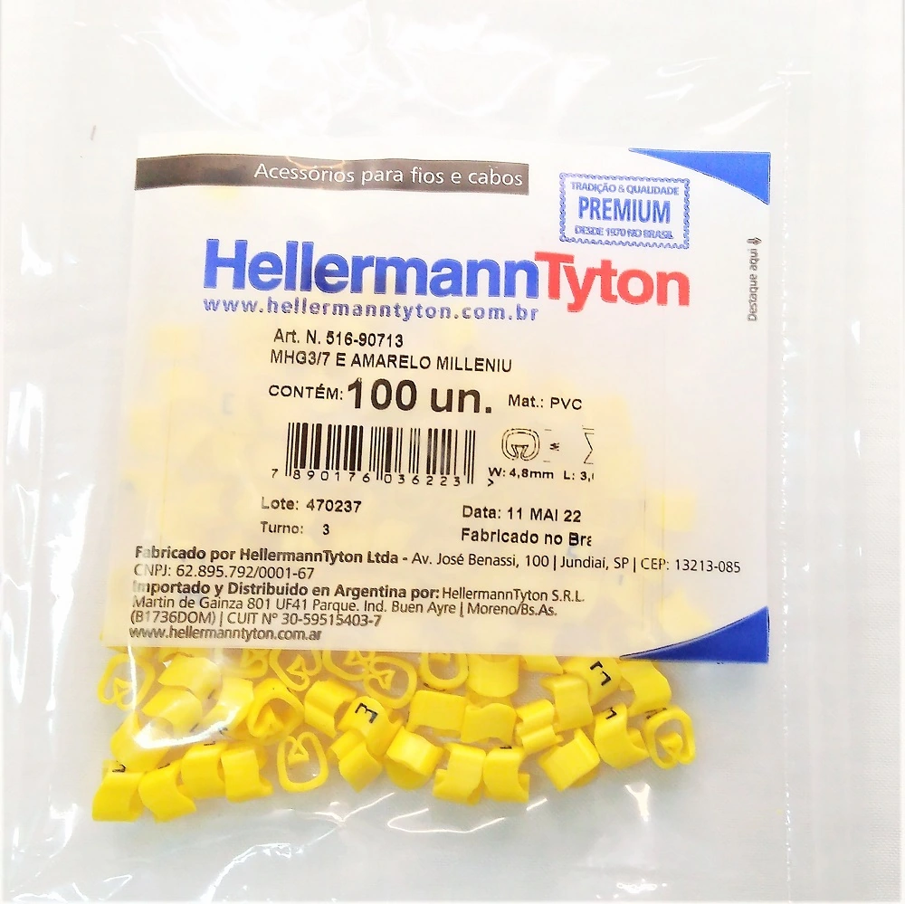 Marcador Anilha P/ Cabos 1,5 A 10 Mm² Mhg3/7 Letra E