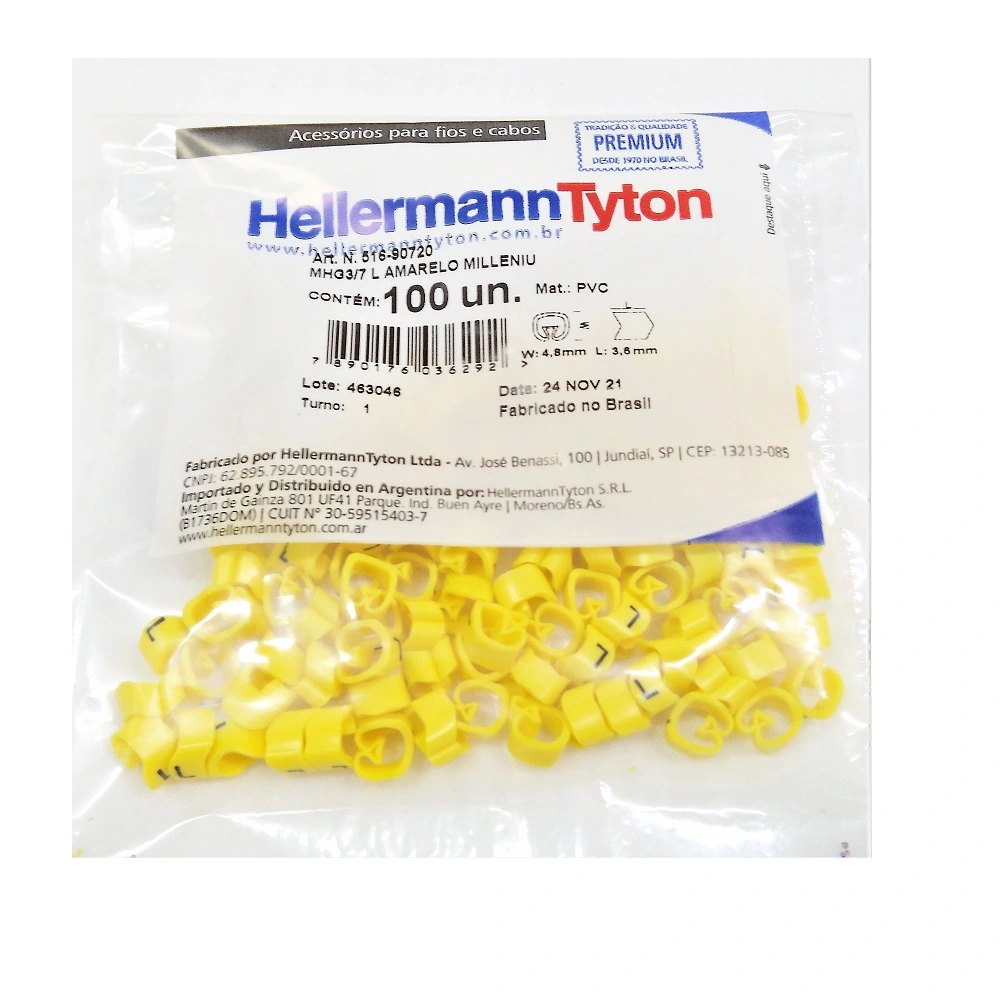 Marcador Anilha P/ Cabos 1,5 A 10 Mm² Mhg3/7 Letra L