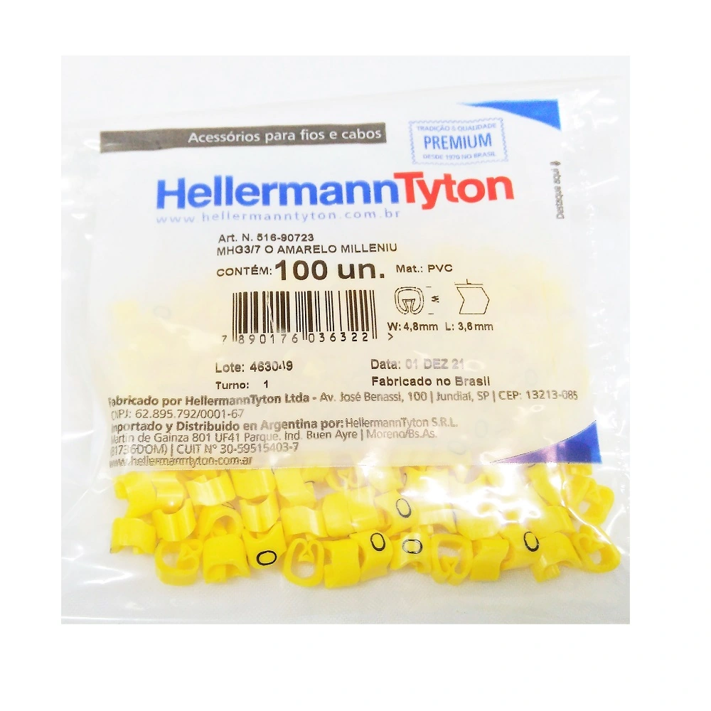 Marcador Anilha P/ Cabos 1,5 A 10 Mm² Mhg3/7 Letra O